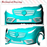 DRY Carbon Fog Lamp Air Intake Duct Vent Cover for Mercedes Benz V Class W447 V250 4-Door 2020-2021 Car Front Splitter