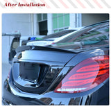 Carbon Fiber Car Rear Trunk Spoiler Lip Wings for Mercedes-Benz S-Class W222 S63 S65 2014 - 2020 Car Rear Boot Wing Lip