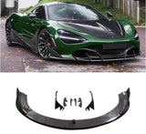 For McLaren 720S Real CARBON FIBER Front Bumper Lip Splitters Cup Flaps Cover Body Kit 2017 2018 2019 2020 2021