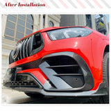Real Carbon Fiber Car Front Fins Air Vent Cover Fit For Benz W167 GLE450 GLE63 GLE53 Coupe Front Air Vent Cover Fin Canards