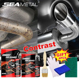 30/120ml Car Motorcycle Exhaust Pipe Cleaner Car Rust Remover with Rubber Gloves and Brush Repair Maintenance Tool Set