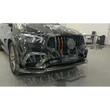 Carbon Fiber Front Bumper Lip Spoiler Diffuser Chin Body Kits for Benz GLE Class C167 GLE350 GLE53 AMG Sport Coupe 2020-2023 FRP