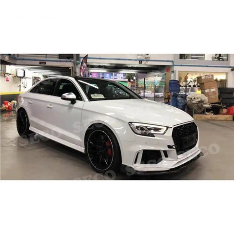 Carbon Fiber Front Bumper Lip Spoiler for Audi A3 RS3 Not A3 Standard S3 2017 2018 Head Bumper Chin Protect Cover Car Styling