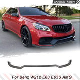 Carbon Fiber Car Front Bumper Lip Spoiler For Mercedes-Benz E Class Sport W212 E63 AMG Sedan 2013-2016 Front Car Body Kits
