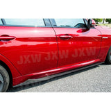 2Pcs Car Side Skirts Apron For Alfa Romeo Giulia Sedan 4 Door Bumper Side Skirts Apron Spoiler Body Kits MTC Style Carbon Fiber