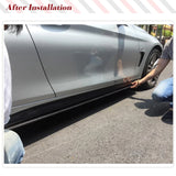 Carbon Fiber/ABS Glossy Black Side Skirts Extension Apron for BMW 4Series F32 F33 M Sport Coupe Convertible 2Door 2014-2017