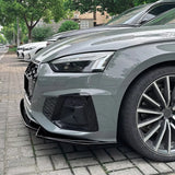 For Audi A5 S5 B9 B9.5 Car Front Bumper Lip Spoiler Splitter Diffuser Bodykits A5 8W TFSI TDI S-Line 2020-2024 Auto Accessories