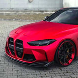 Front Chin Bumper Splitter for BMW G80 M3 G82 M4 2021-2024 Car Front Lip Spoiler Canard Diffuser Carbon Look Body Kit Tuning