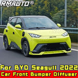 For BYD Seagull 2022 Body Kit Front Bumper Diffuser Glossy Black DC Style Front Bumper Splitter Spoiler Car Accessories