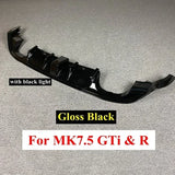 For Volkswagen Golf 7.5 GTI MK7.5 GTI TCR Car Rear Bumper Diffuser Rear Side Splitter Spoiler Lip for MK7.5 Golf 7.5 Standard
