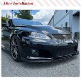 Real Carbon Fiber Car Front Bumper Lip Spoiler for LEXUS IS F Sedan 4-Door 2011-2012 Car Front Racing Spoiler Splitters Chin Lip