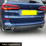 Car Rear Bumper Diffuser Lip Spoiler Carbon Fiber for BMW X5 G05 M-Sport 2019 2020 Rear Diffuser Apron Lip Splitter Body Kit FRP