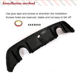 For Ford Focus RS Carbon Fiber Car Rear Bumper Lip Diffuser For Ford Focus RS Hatchback 4 Door 2016-2018 Rear Spoiler Splitter