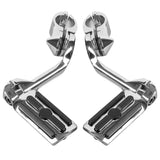 Adjustable Highway Foot Pegs Footrest 1 1/4" Long Angled Mount Kit Fit Fit For Harley 32mm Engine Guards