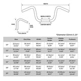 10'' 12'' 14'' 16''18" 20" Rise 1.25"Handlebar Bar For Fit Harley Sportster XL Softail FLST FXST