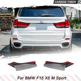 Carbon Fiber Car Rear Bumper Splitters Apron Flaps Fit for BMW F15 X5 M-Tech M-Sport 2014-2018 Rear Bumper Splitters Winglets