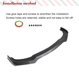 Carbon Fiber Car Front Lip Spoiler Splitters for Infiniti Q50 Sport Sedan 4 Door 201-2022 Car Front Chin Spoiler Lip Splitters