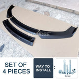 Front Bumper Spoiler for Volkswagen Passat B7 Splitter Protector Plate Lip 2010 to 2014 Type D Body Kit Skirts Glossy Black