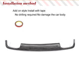 Carbon Fiber Racing Rear Bumper Diffuser Lip Spoiler for Mercedes Benz E-Class W211 E55 AMG Sedan 4-Door 2002-2006 FRP Black