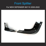 Bumpers For Land Rover Defender 90 110 2020-2023 Front Bumper Air Deflector Lip Spoiler Black ABS Car Accessories