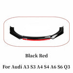 For Audi A3 A4 A6 Q3 S3 S4 S6 B6 B7 B8 B8.5 Front Bumper Spoiler Diffuser Bodykit Splitter Front Lip Shovel Cars Accessories