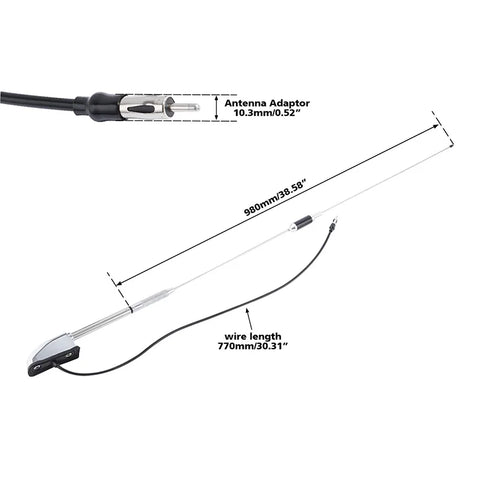 119cm 46.8" Antenna Audio Comfort Navi Fit For Honda Glodwing GL1800 GL1500 2001-2017