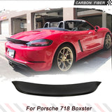 Carbon Fiber Trunk Racing Spoiler for Porsche 718 Boxster Base/ S/GTS Convertible 2016-2019 Rear Trunk Roof  Wing No for Cayman