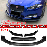 Front Lip Spoiler Apron For Jaguar XF 2008-2014 ABS Gloss Black Head Bumper Chin Shovel Guard Car Styling Carbon