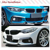 Car Front Bumper Canards Fog Lamp Cover Splitters Fins for BMW 4 Series F32 F33 F36 M Sport 2013 - 2018 Carbon Fiber / FRP