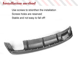 For Audi A3 Standard Sedan 4 Door 8V 14 - 16 Car Rear Bumper Lip Diffuser Single Exhaust Two Outlet Carbon Fiber / FRP Non Sline