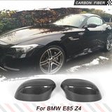Real Carbon Fiber Car Rearview Side Wing Mirror Covers Fits for BMW Z4 E85 2002-2008 Add-on Style Rear View Mirror Caps