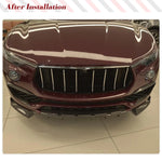 Carbon Fiber Car Front Bumper Lip Spoiler Splitters Car Front Racing Spoiler Body Kits for Maserati Levante SUV 2016-2019
