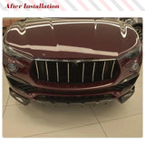 Carbon Fiber Car Front Bumper Lip Spoiler Splitters Car Front Racing Spoiler Body Kits for Maserati Levante SUV 2016-2019