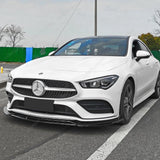 Front Bumper Lip Diffuser Splitter For Mercedes Benz CLA Class C118 W118 X118 CLA180 200 220 250 CLA35 CLA45 AMG 2019-2023 Black