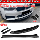 For BMW 6 Series GT G32 630 640 2017-2022 Car Body Kit Front Bumper Splitters Lip Spoiler Side Skirts Extensions Rear Wrap Angle