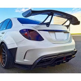 For Mercedes Benz C-Class W205 C63 IMP Rear Lip Carbon Fiber with Light Rear Spoiler Body Kits Trim Car Accessories