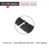 for BMW 4 series M Sport F32 F36 2014 UP not Convertible Goss Black Front Lip Rear Bumper Lip OO-OO Diffuser Rear Spoiler Wing