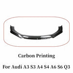 For Audi A3 A4 A6 Q3 S3 S4 S6 B6 B7 B8 B8.5 Front Bumper Spoiler Diffuser Bodykit Splitter Front Lip Shovel Cars Accessories