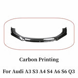 For Audi A3 A4 A6 Q3 S3 S4 S6 B6 B7 B8 B8.5 Front Bumper Spoiler Diffuser Bodykit Splitter Front Lip Shovel Cars Accessories