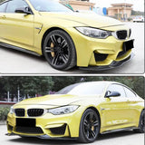 Car Front Bumper Lip Splitters for BMW F80 M3 F82 F83 M4 2014-2019 Carbon Fiber Car Front Chin Bumper Spoiler Splitter Body Kits