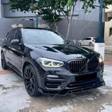 Front Bumper Splitter Lip Spoiler Diffuser For Bmw X3 G01 X4 G02 20i 20d 30i 30d Non-M Sport 2018-2021 Pre-Lci Bodykits Tuning