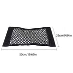 Car storage bag Trunk  Seat Elastic String Net Magic Sticker Universal Storage Bag Pocket Auto Organizer Seat Back Bag