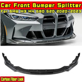 M3 M4 G80 G82 Bumper Spoiler Glossy Black Sport Style Front Bumper Lip Body Kit For BMW M3 M4 G80 G82 2020-2023 Car Accessories