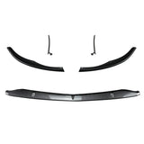 For Mercedes-Benz C-Class W205 C205 C63 AMG 2015-2022 Front Bumper Lip Diffuser Spoiler Body Kit Modification ABS Black