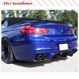 Carbon Fiber Trunk Racing Spoiler fits for BMW 6 Series F12 640i 650i M6 Convertible 2013-2018 Rear Boot Lid Highkick Wing Lip