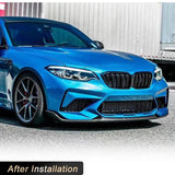 Carbon Fiber Front Bumper Lip Spoiler for BMW F87 M2 Competition M2C 2018 2019 2020 Car Front Lip Chin Apron Splitters Body Kit