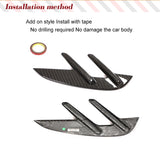 Car Front Side Fender Air Vent Covers Trims For BMW 3 Series G80 M3 2021 2022 Car Air Intake Fender Vents Cover Trim Dry Carbon