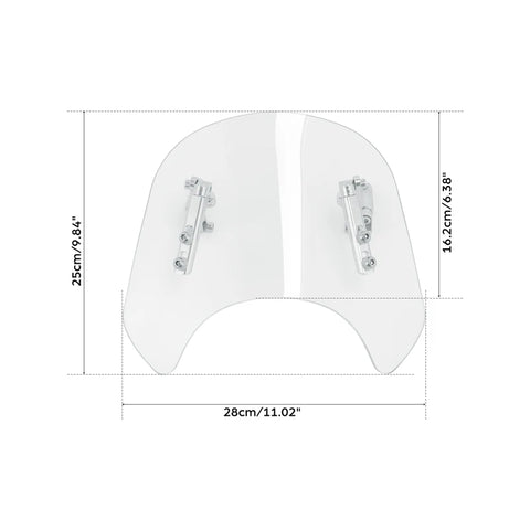 5-7'' Round Headlight Windshield Fit For Triumph Steet Scrambler 2017-2022 Speed Twin 2019-2023 Thruxton 1200 2016-2022