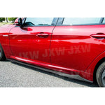 2Pcs Car Side Skirts Apron For Alfa Romeo Giulia Sedan 4 Door Bumper Side Skirts Apron Spoiler Body Kits MTC Style Carbon Fiber