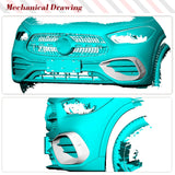 Prepred Dry Carbon Fiber Car Front Bumper Lip Air Vent Covers for Mercedes-Benz H247 GLA250 Sport GLA35 GLA45 AMG 2020 2021